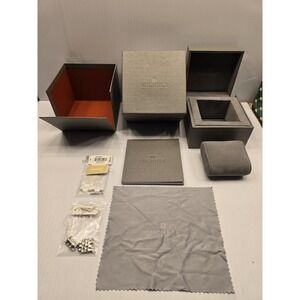 Michele Watch Box With Warrenty Card‎ 2 Watch Band Extenders, Ceramic& Stainless